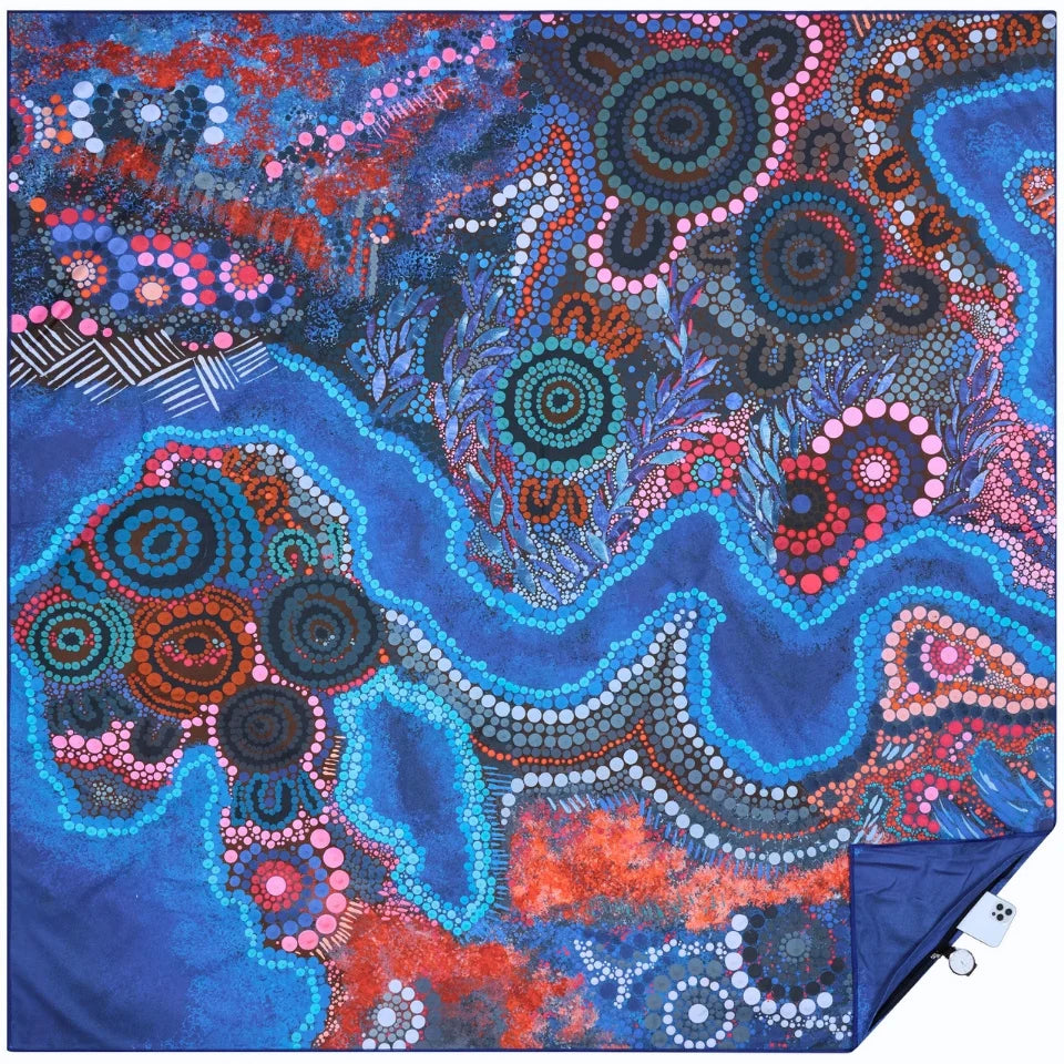 Somerside Bunjil Over Wurundjeri - Quick Dry XL Beach Towel