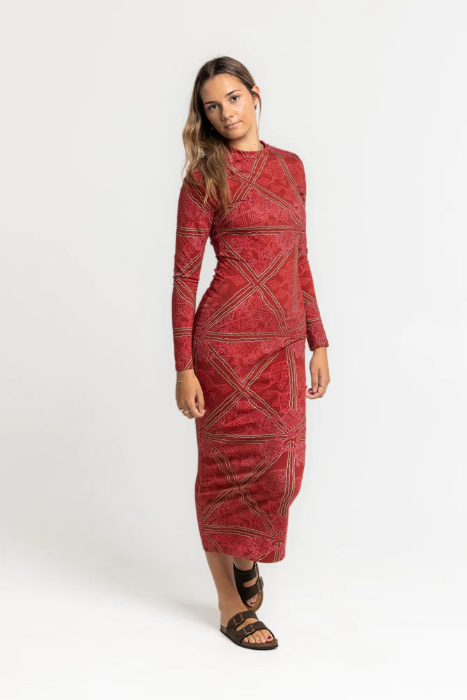Kaninda - Pilbara Maxi Dress - Red