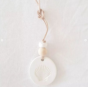 Porcelain Hanging Diffuser - Fan Shell