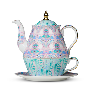 
            
                Load image into Gallery viewer, T2 Damask Dreams Tea For One Aqua
            
        