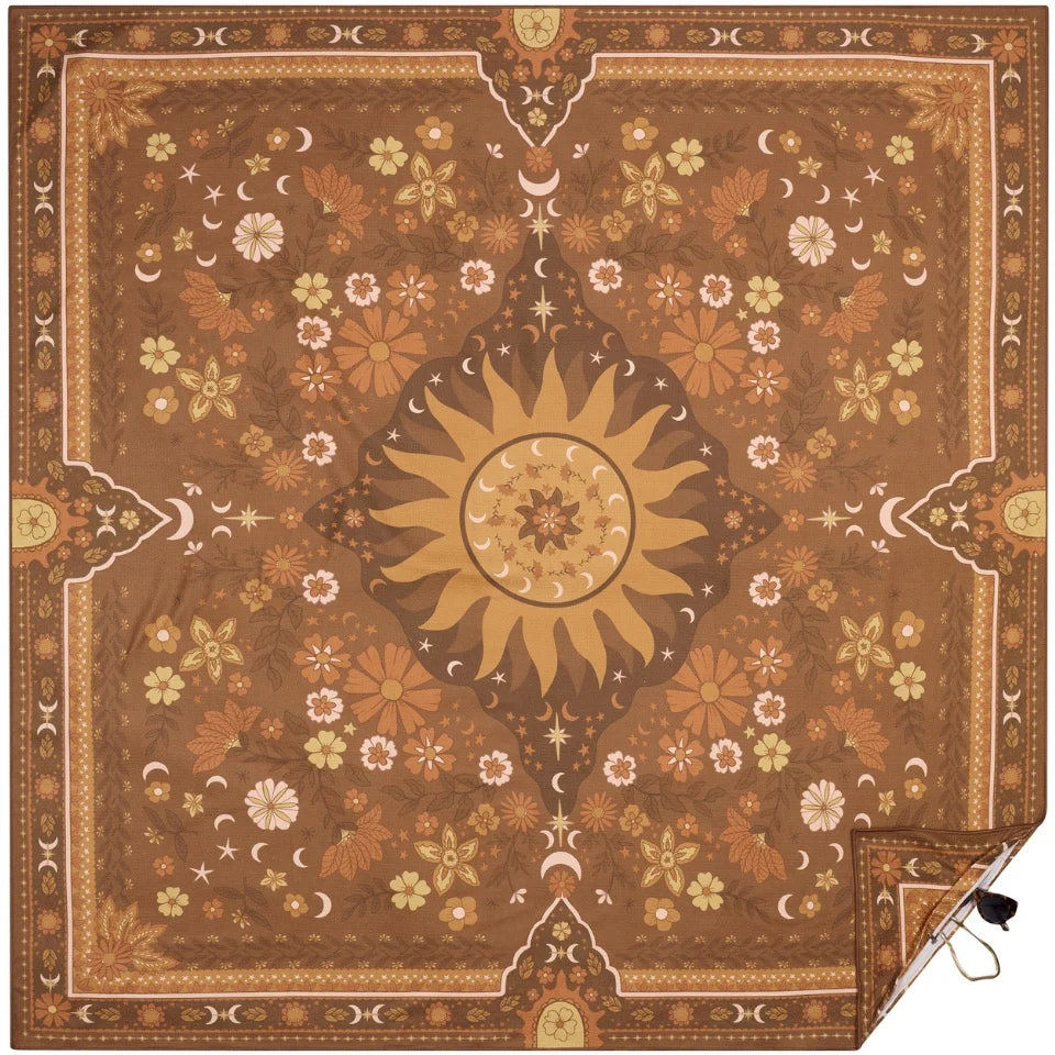 Somerside Boho Sun Brown - Premium Waffle XL Beach Towel