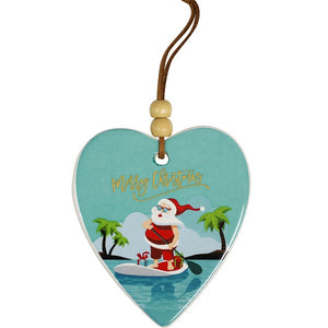
            
                Load image into Gallery viewer, Ornament - Santa Paddle Boarding
            
        