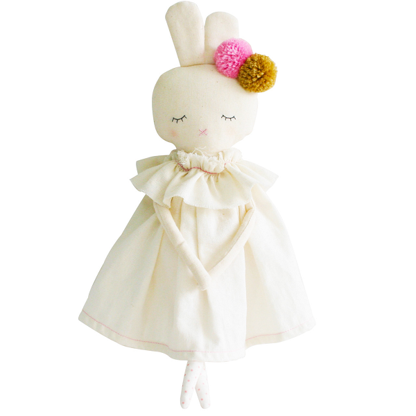 
            
                Load image into Gallery viewer, Alimrose Doll Isabelle Bunny Ivory Linen 40cm
            
        