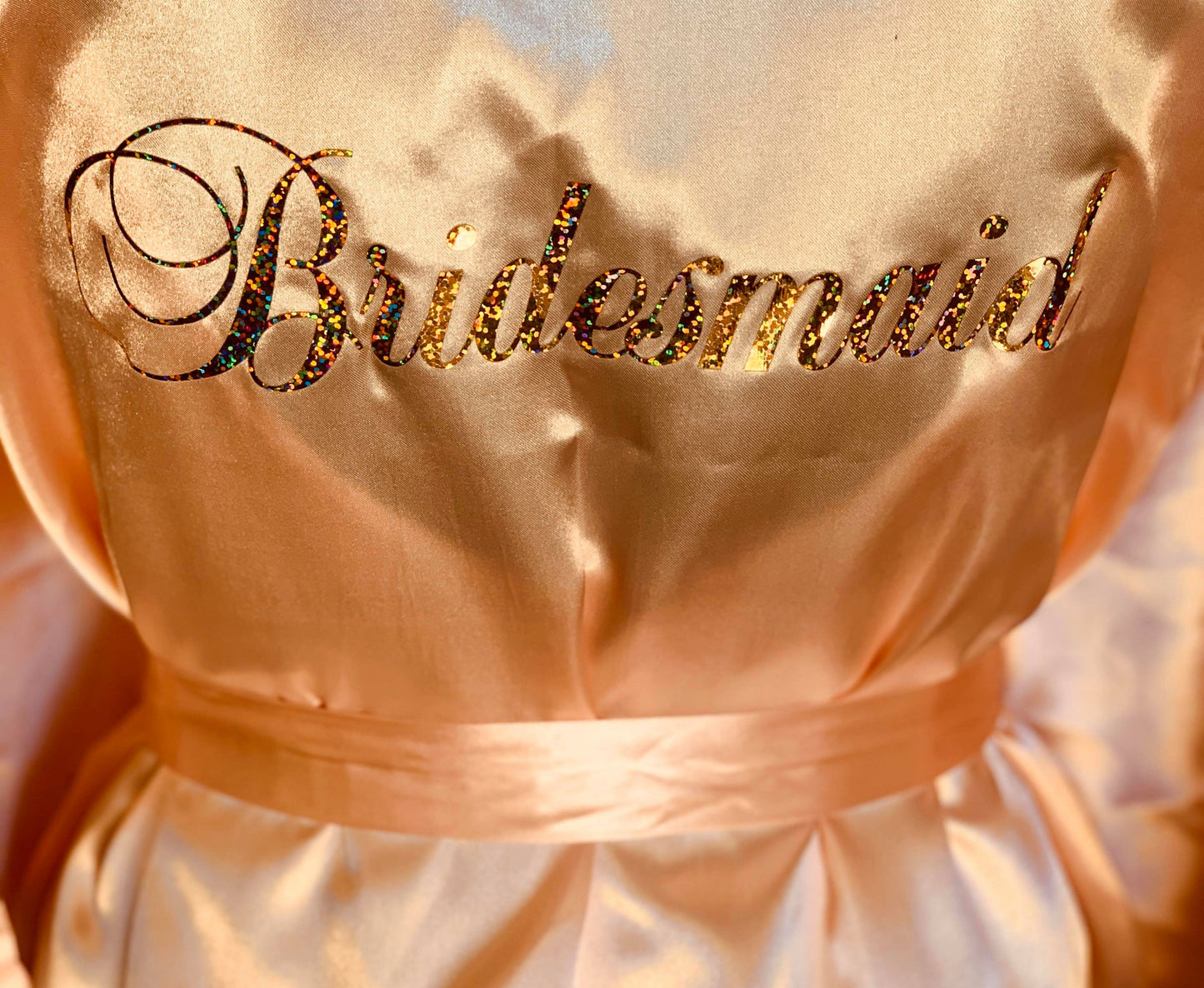
                  
                    Bridesmaid Champange Satin Robe
                  
                