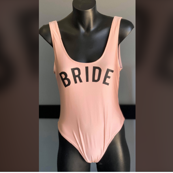 Bride Pink Black Swimsuit