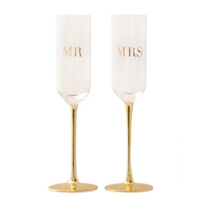 
            
                Load image into Gallery viewer, Cristina Re Champagne Flutes Mr and Mrs
            
        
