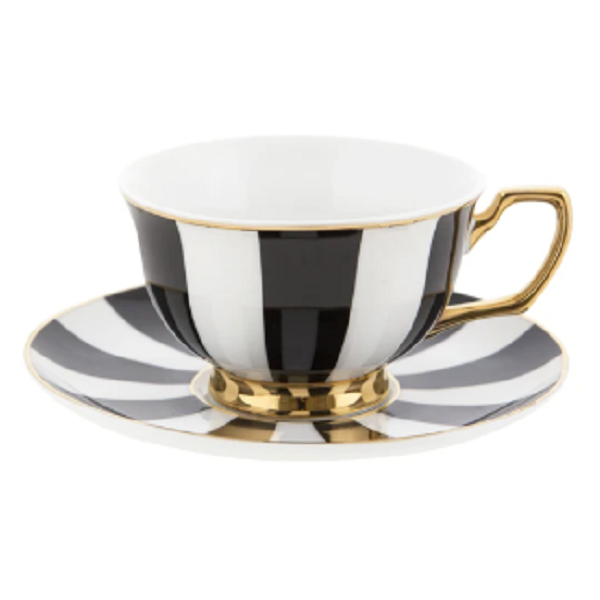 Cristina Re Tea Cup Ebony Stripe
