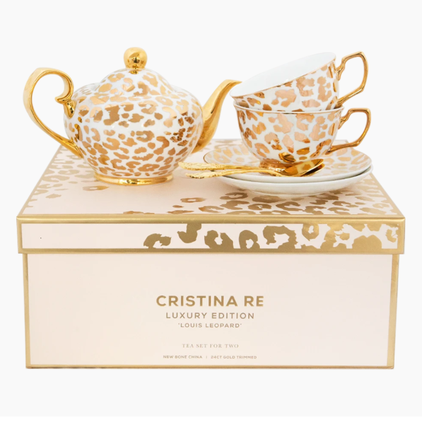 Cristina Re Tea Set for Two - Louis Leopard - Limited Edition