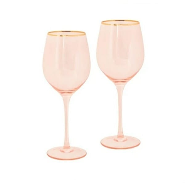 Cristina Re Wine Glasses Rose Crystal