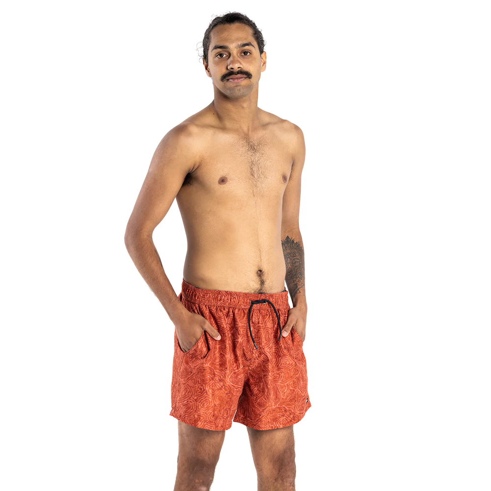 Kaninda - Men's Swim Shorts - Burnt Orange