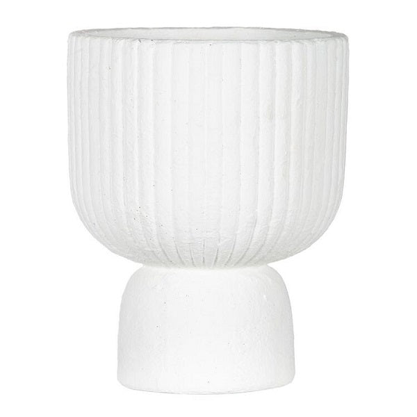 Zaria Ceramic Planter Pot White 18 x 22 cm