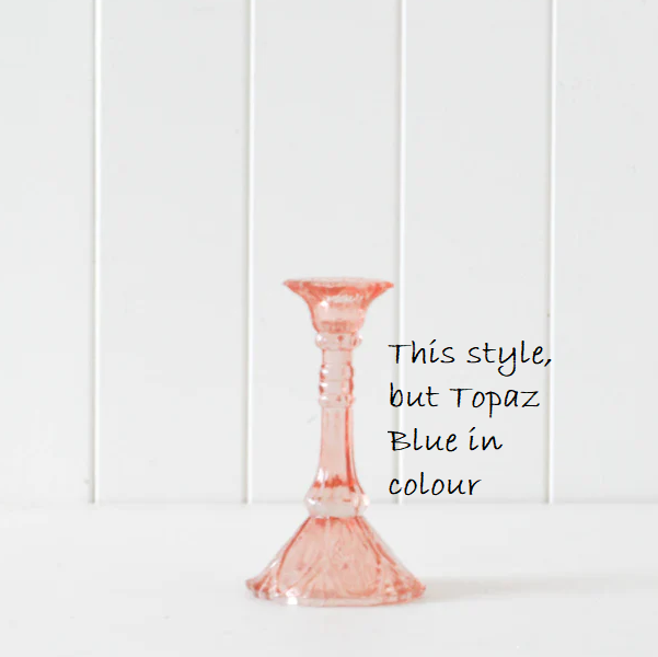 Candle Stick Holder - Topaz Blue - Piazza - SAT21