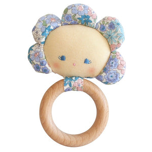 Alimrose Teether Flower Baby Liberty Blue